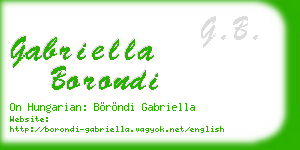 gabriella borondi business card