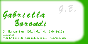 gabriella borondi business card